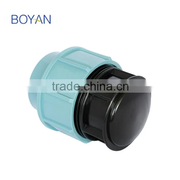 BOYAN zhejiang taizhou plastic pipe fitting light blue pp compression plug