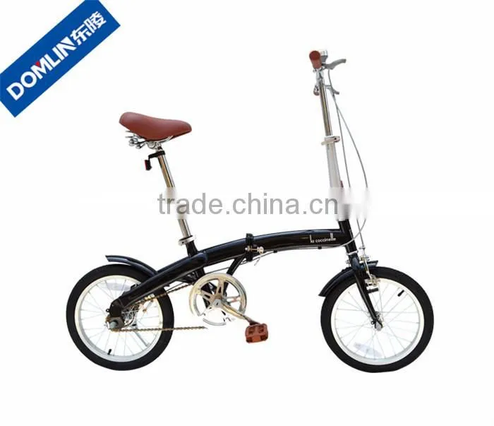 promotion gift hi-ten steel single speed 16 inch folding bike