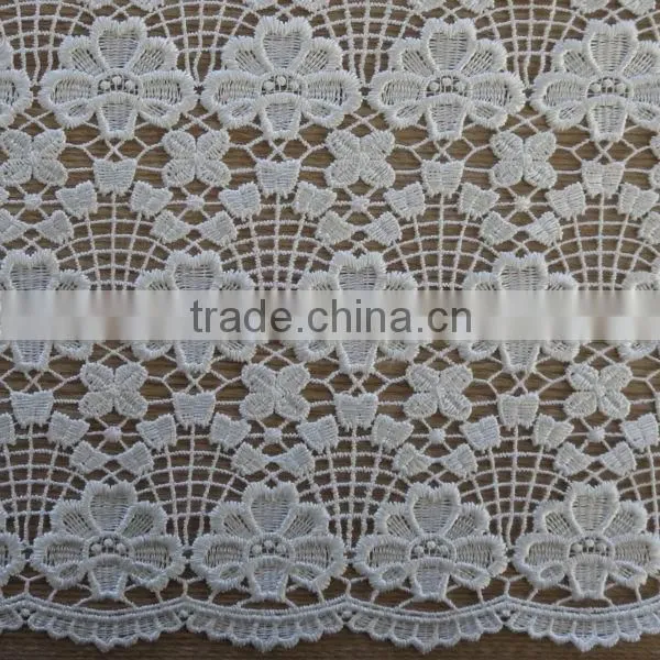 2015 Latest Red African lace fabric for wedding dress