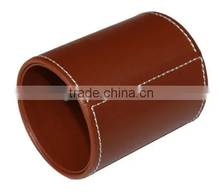 Low Price Candy Color PU Appearance Plastic Pen Pot