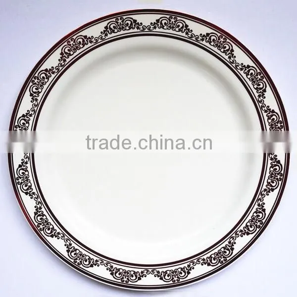 6'' Disposable PS Plate with Silver Rim