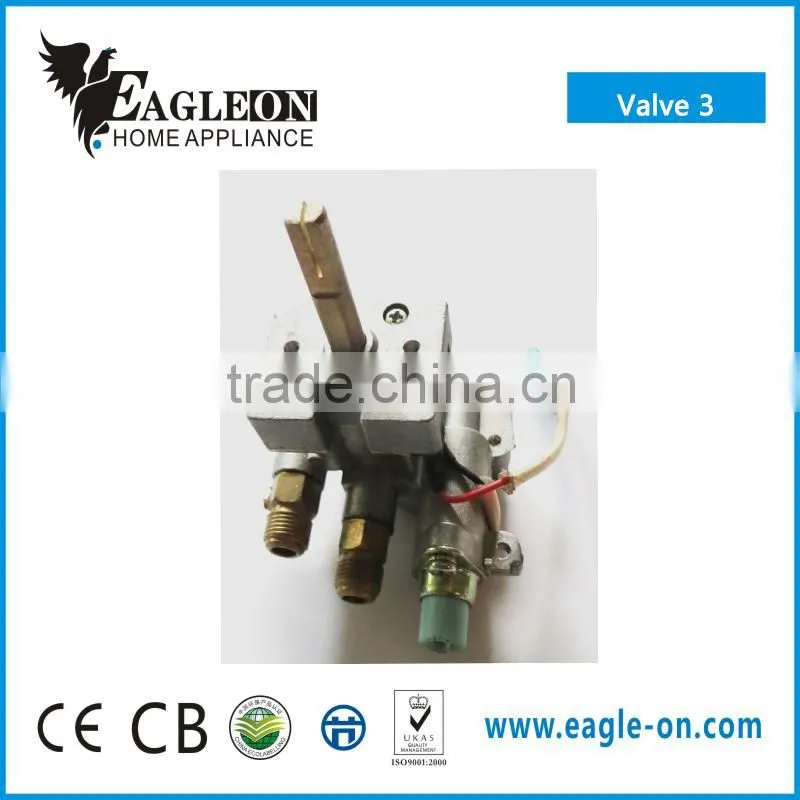 SKD/CKD Double pipe gas valve with safety flameout for table/build in cooker