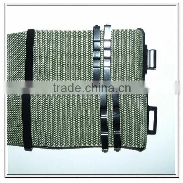 57mm wide polypropylene green military belt,military police belt