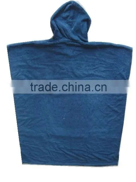 Velour cotton embroidery hood adult towel poncho