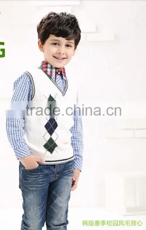 Kids Boys sweater vest sweater hedging cotton wool vest waistcoat vest sweaters for children children children sleeveless sweate