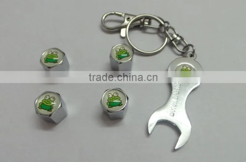 Anti-theft Car Logo Tire Valve Stem Cover Tyre Dust Caps With Lock