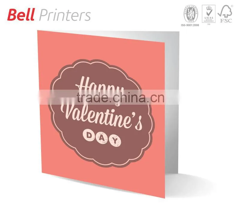 Top selling Valentine day greeting card with quality finishing