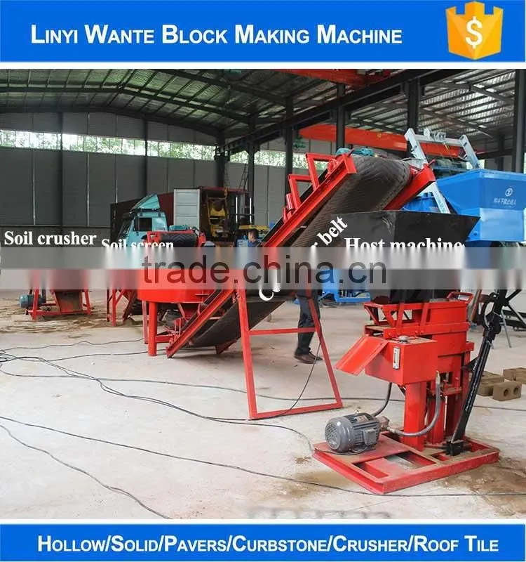 High quality best selling WT1-25 hand press soil brick making machine clay interlocking pavers