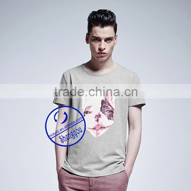 Wholesale solid color short sleeve round neck men t-shirt manufacturer