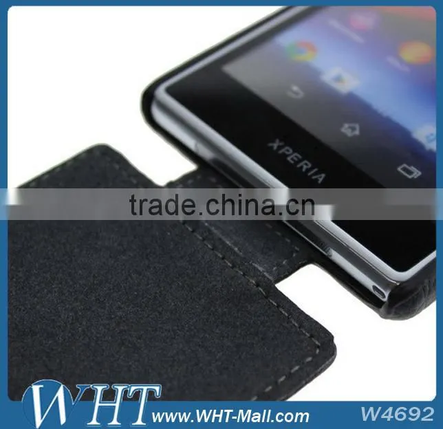 For Sony Xperia Z1 L39h Litchi Leather Flip Mobile Phone Case, New Products Leather Case for Xperia Z1 L39h