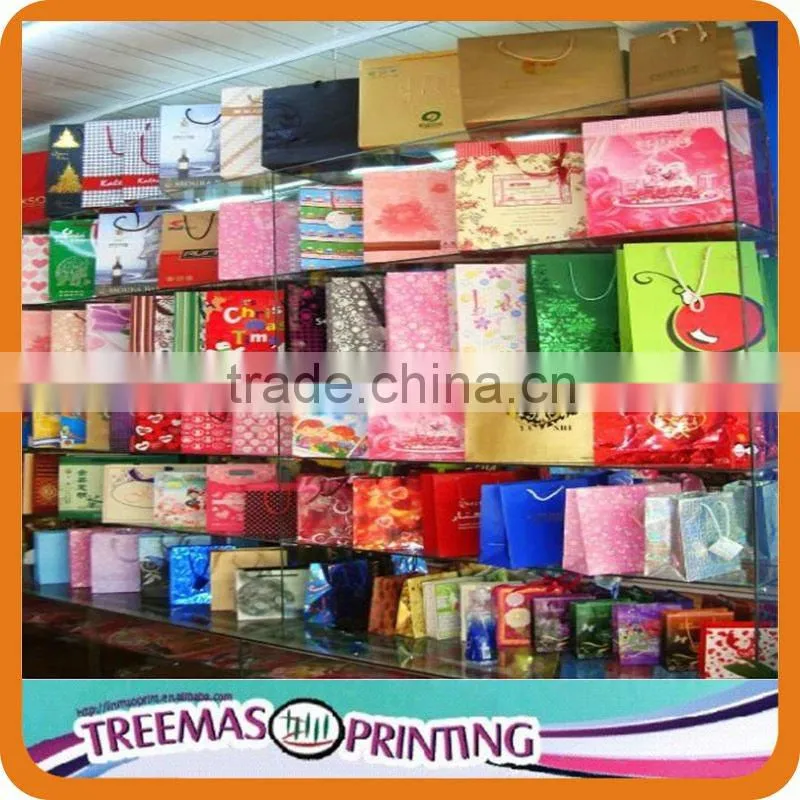 hot stamped logo paper shopping bag