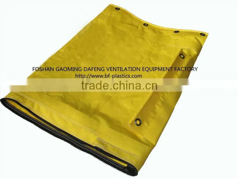 Zipper ends lay flat air supply duct hose for tunnel and coal mine ventilation