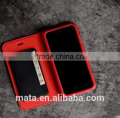 Retro Style Flip PU Leather Case With Card Slot Leather Case For iphone 6