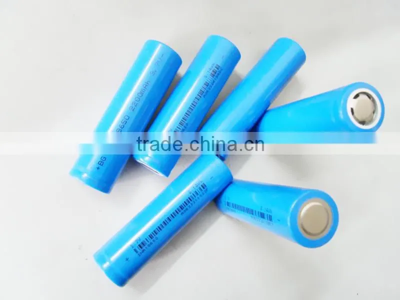 ICR18650 li-ion battery 2200mAh or 2000mAh battery