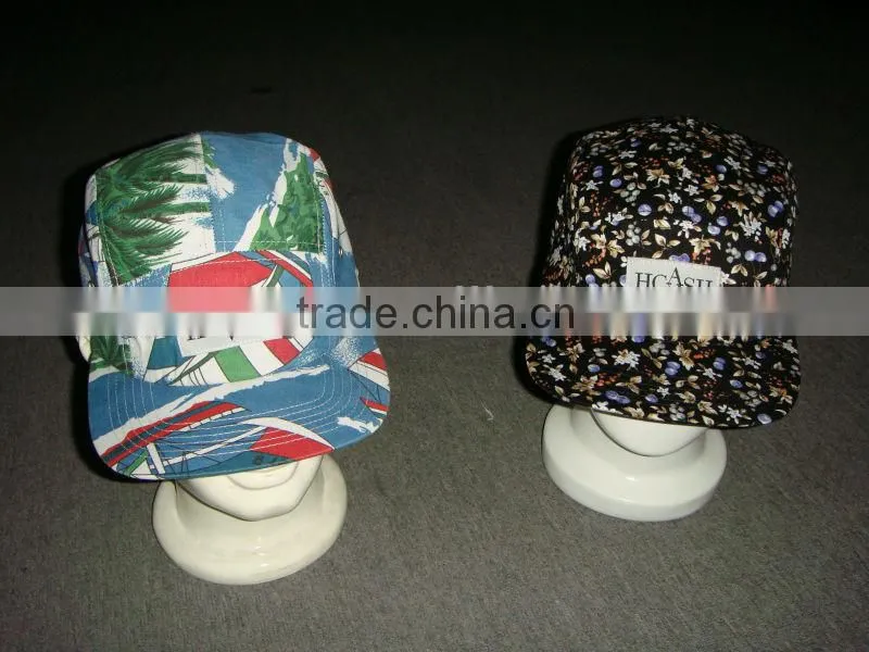 2016 hawaii stylish 100% cotton custom 5 panel hats