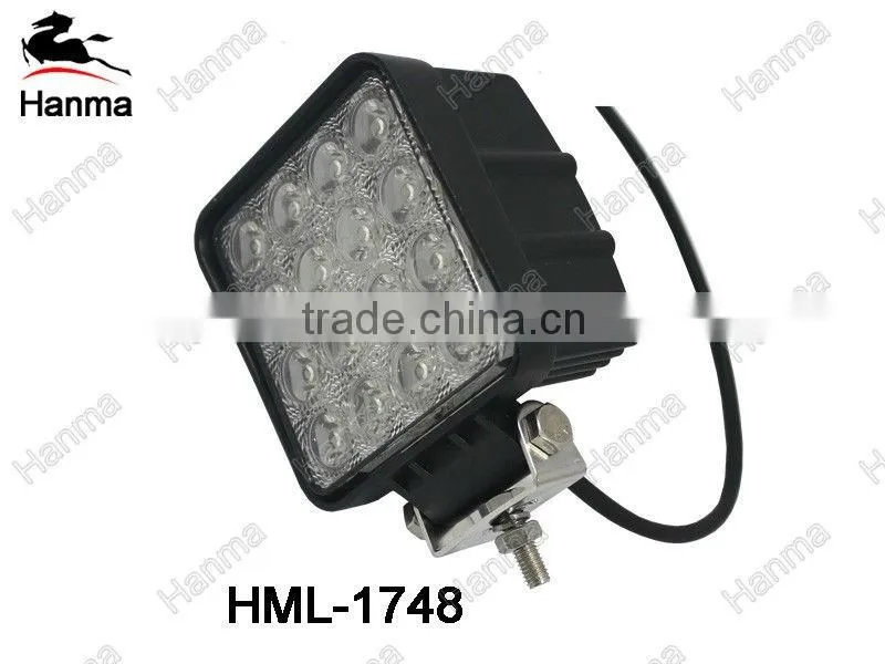 12/24V LED work light HML-1748, flood/spot, for Truck, tractor,trailer, offroad driving for Jeep,suv,atv,motorcycle,4X4car,IP67