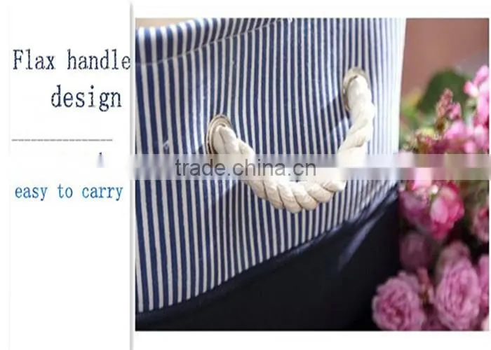 YIWU RODA 100% Canvas fabric durable navy wind foldable storage box