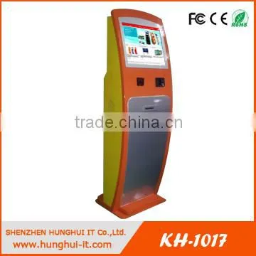 customizable touch screen kiosk for RFID card dispenser