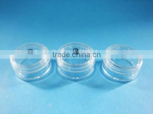 plastic cream jar,5g clear PS cosmetic jar for sample, plastic cosmetic jar