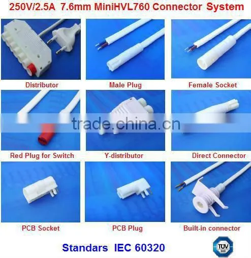 Fresh New High Voltage 250V/2.5A 2pole high voltage connector system for luminaires,LED light