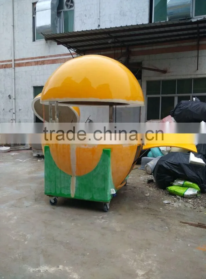 easy move portable ice cream cart for sale, fiberglass hand made vending truck