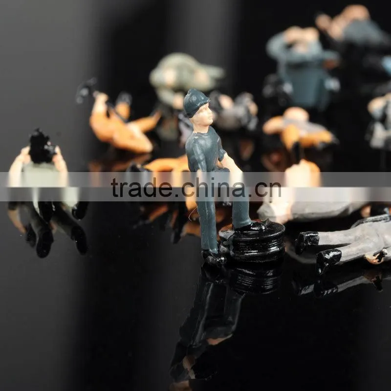 artificial model human figure,HO scale white model figure, model figure in resin plastic , building model color figure for 1/87