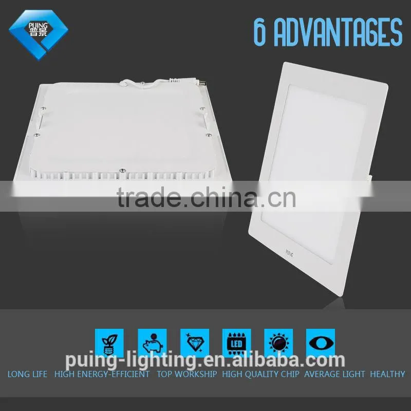 high quality slim ultra thin 12w round square cast aluminum led panel light