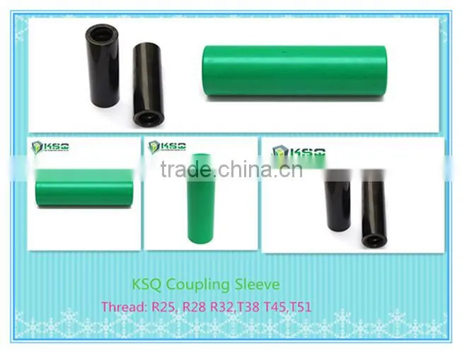 high quality R38 T38 T45 T51 Coupling Sleeves for bench and production mining
