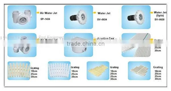 ABS swimming pool suction fittings /direct insertion wall water return
