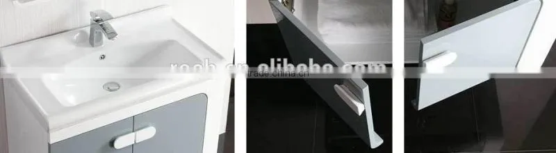 ROCH 2015 Best Seller Wood Bathroom Vanity Commercial With Drop in Sink Cabinet
