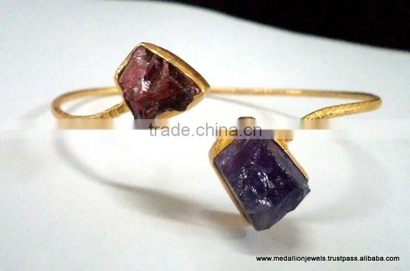 Vermeil Natural Rainbow Moonstone Gemstones Bangles, Gold Plated Matt Finish Bangles, Gold Polished Sterling Silver Bangles