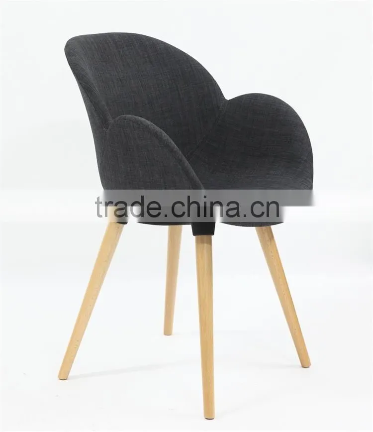 Promotional Colorful Fabric Seat Solid Wood Chair Frame in Dining Chairs