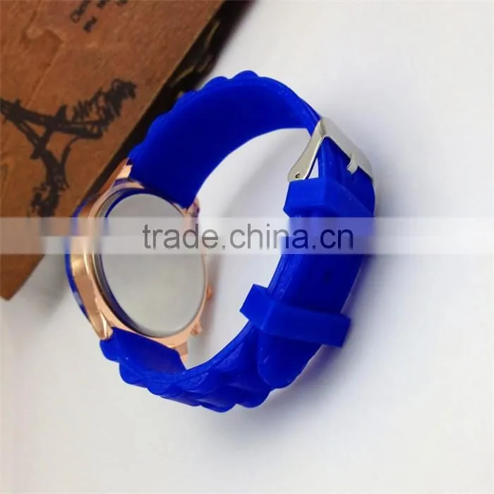 hot style silicone watch GENEVA fashion student Three eye quartz watch silicone rubber wristband watch