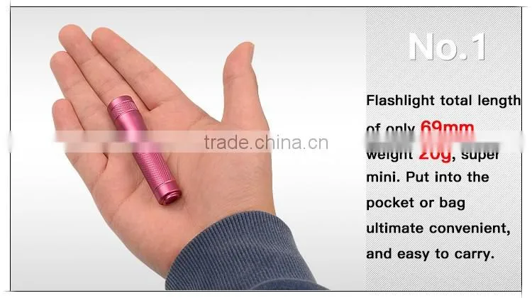 LuckySun Cool Blinking Gifts 200m long range 10440 AAA battery led Torch Lights mini flashlight