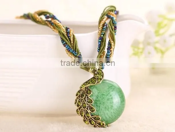 National wind m weaving necklace restoring ancient ways Sweater chain