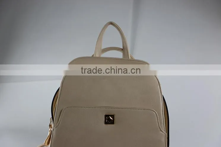 2015 Fashion girls school bag pu satchel bag leather backpack