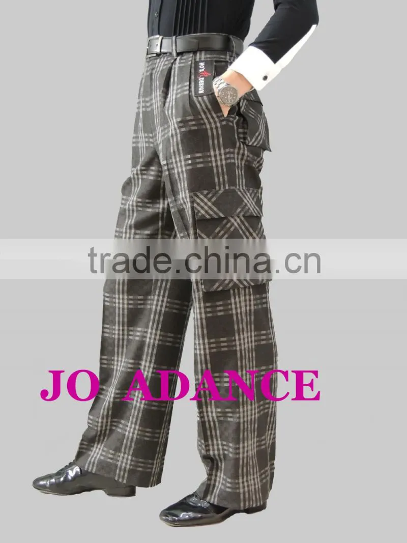 Men dance practice pants Men's ballroom dance pants Men's Exercises clothing Ballroom Clothing Tights