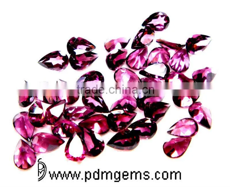 Gems Top Quality Rhodolite Garnet Pear Cut Lot