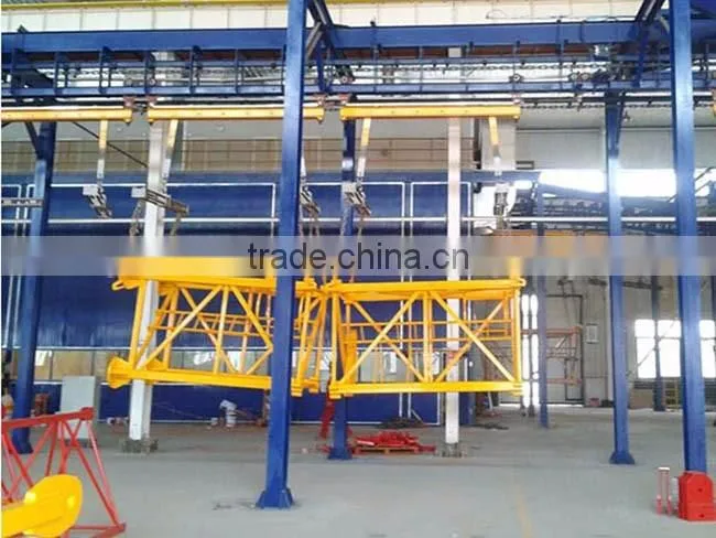 Overhead monorail shot blasting machines