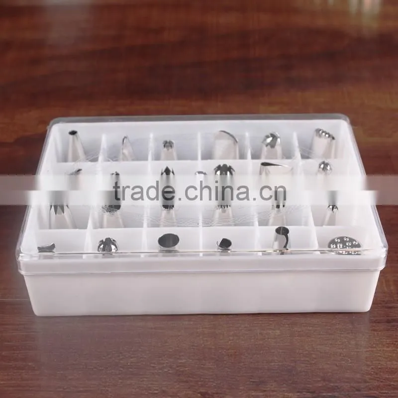 24pc Stainless Steel Nozzles Fondant Icing Piping Tips Cake Decorating Tools DIY Russian Tulip Nozzle Pastry Tip Free