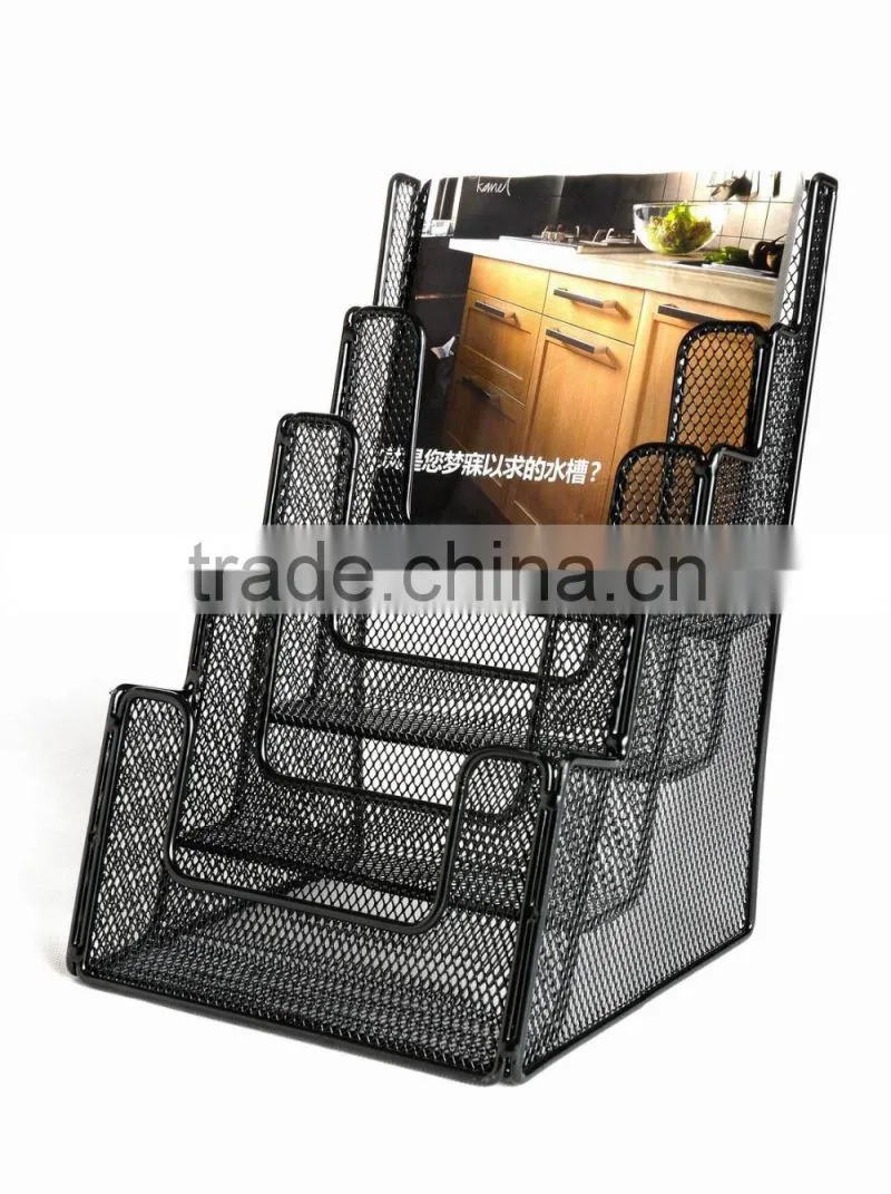 metal mesh office desk 5 layer file letter tray