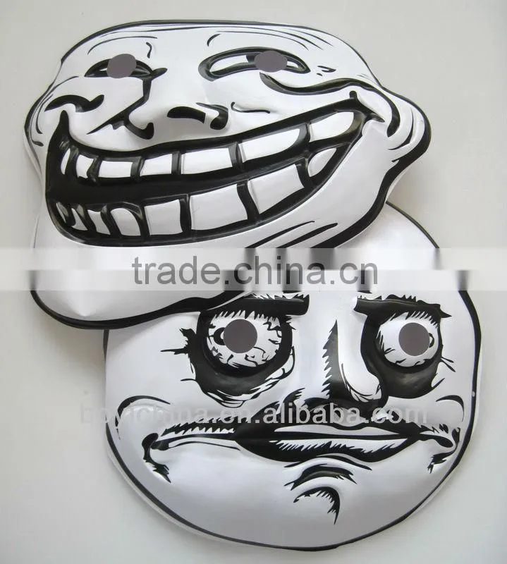 Best selling wholesale customized 2014 new product Halloween party cosplay PVC plastic mask