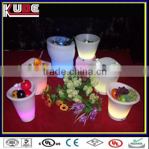 led lighted ice bucekt/purple led ice bucket/led illuminated ice bucket