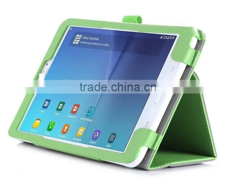 Handhold strip Classic stand PU leather flip cover case for Samsung Tab E 8.0