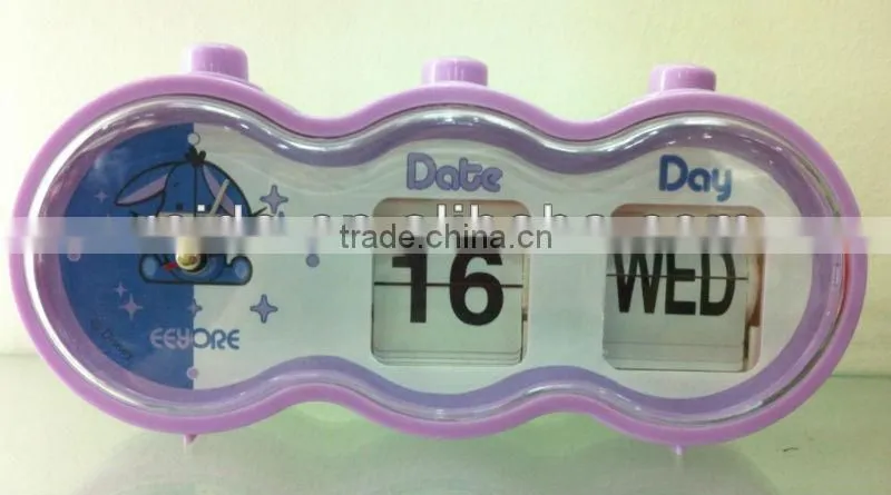 2013 new products platic desk/table alarm clock with calendar for promotion