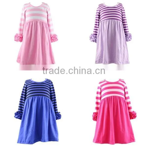 Infant clothes autumn dress wholesale baby remake frocks white skirt icing toddler dress ruffle sleeve dresses girls