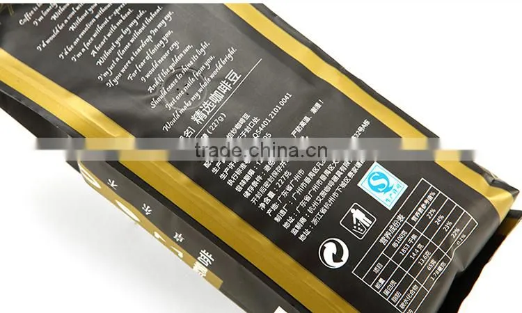 coffee food packaging standing foil pouches