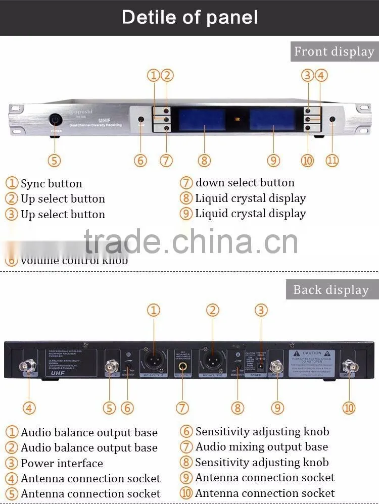 Wireless weeding stage micro long distance handhold microphone