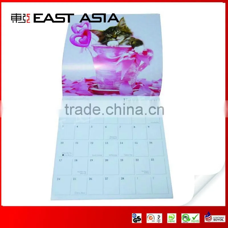 square saddle stitched calendar books