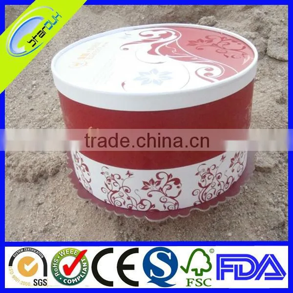 round paper box for candy with templete
